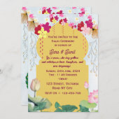 Indiase Haldi Ceremonie Uitnodigingen (Voorkant / Achterkant)