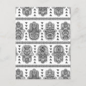 Indiase hand getrokken hamsa doedel briefkaart (Voorkant)