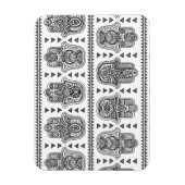 Indiase hand getrokken hamsa doedel magneet (Verticaal)