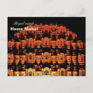 Indiase Hawa mahal Jaipur-ansichtkaart Briefkaart