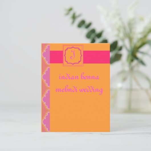 Indiase henna mehndi bruiloft (Staand voorkant)