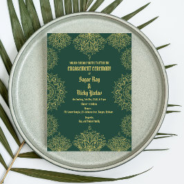 Indiase hindoe-betrokkenheidsceremonie kaart