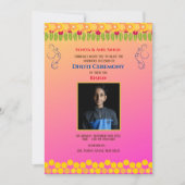 Indiase Hindoe Boy Dhoti Ceremony Pancha Kattu Inv Kaart (Voorkant)