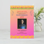 Indiase Hindoe Boy Dhoti Ceremony Pancha Kattu Inv Kaart (Staand voorkant)