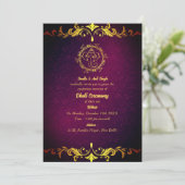 Indiase Hindoe Boy Dhoti Ceremony Pancha Kattu Inv Kaart (Staand voorkant)