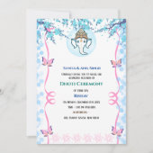 Indiase Hindoe Boy Dhoti Ceremony Pancha Kattu Inv Kaart (Voorkant)