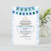 Indiase Hindoe Boy Dhoti Ceremony Pancha Kattu Inv Kaart (Staand voorkant)