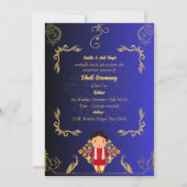 Indiase Hindoe Boy Dhoti Ceremony Pancha Kattu Inv Kaart (Voorkant)