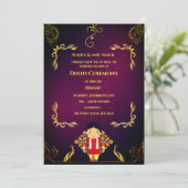 Indiase Hindoe Boy Dhoti Ceremony Pancha Kattu Inv Kaart (Staand voorkant)