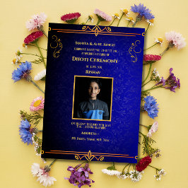 Indiase Hindoe Boy Dhoti Ceremony Pancha Kattu Inv Kaart