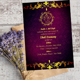 Indiase Hindoe Boy Dhoti Ceremony Pancha Kattu Inv Kaart