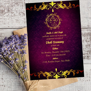 Indiase Hindoe Boy Dhoti Ceremony Pancha Kattu Inv Kaart