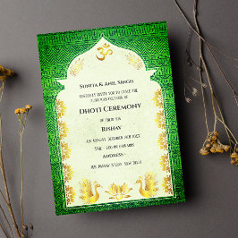 Indiase Hindoe Boy Dhoti Ceremony Pancha Kattu Inv Kaart