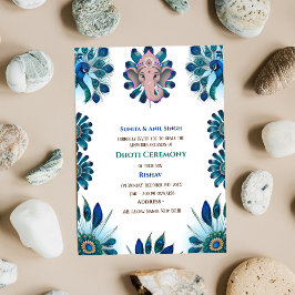 Indiase Hindoe Boy Dhoti Ceremony Pancha Kattu Inv Kaart