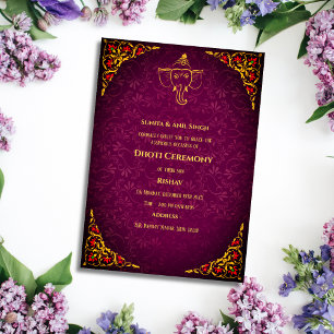 Indiase Hindoe Boy Dhoti Ceremony Pancha Kattu Inv Kaart