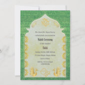 Indiase Hindoe Bride Haldi Ceremony Ganesha Kaart (Voorkant)