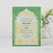 Indiase Hindoe Bride Haldi Ceremony Ganesha Kaart (Staand voorkant)