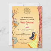 Indiase hindoe-bruid Haldi-ceremonie Vlinder Kaart (Voorkant)