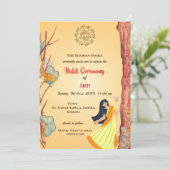 Indiase hindoe-bruid Haldi-ceremonie Vlinder Kaart (Staand voorkant)