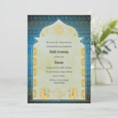 Indiase hindoe-bruidegom Haldi-ceremonie Ganesha Kaart (Staand voorkant)