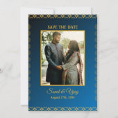 Indiase Hindoe bruiloft aangepaste foto Ganesha Lo Kaart (Achterkant)