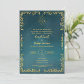 Indiase Hindoe bruiloft aangepaste foto Ganesha Lo Kaart (Staand voorkant)