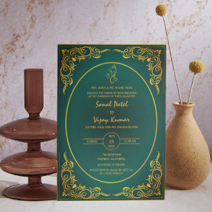 Indiase Hindoe bruiloft aangepaste foto Ganesha Lo Kaart