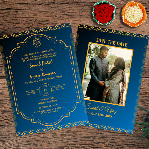 Indiase Hindoe bruiloft aangepaste foto Ganesha Lo Kaart