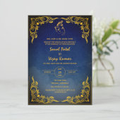 Indiase Hindoe bruiloft aangepaste foto Ganesha Lo Kaart (Staand voorkant)