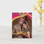 Indiase Hindoe bruiloft dank u Kaart (Gele Bloem)