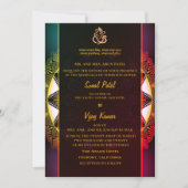 Indiase Hindoe Bruiloft Ganesha & Chakra Kaart (Voorkant)