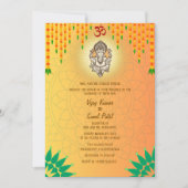 Indiase Hindoe bruiloft Ganesha Custom Afbeelding Kaart (Voorkant)