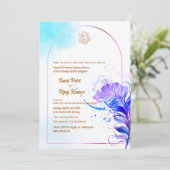 Indiase Hindoe bruiloft Ganesha Kaart (Staand voorkant)