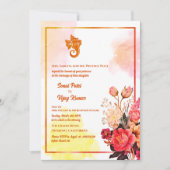 Indiase Hindoe bruiloft Ganesha Kaart (Voorkant)