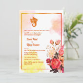 Indiase Hindoe bruiloft Ganesha Kaart (Staand voorkant)