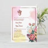 Indiase Hindoe bruiloft Ganesha Kaart (Staand voorkant)