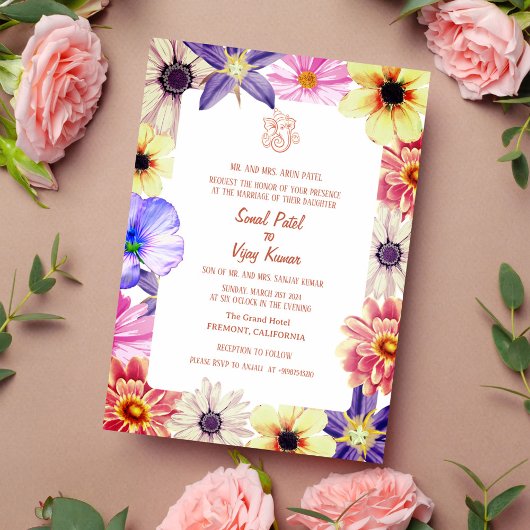 Indiase Hindoe bruiloft Ganesha Kaart