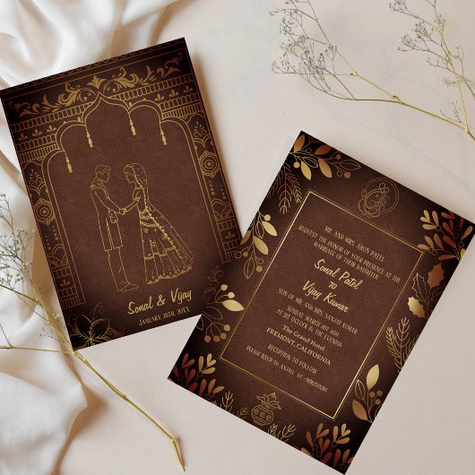 Indiase Hindoe bruiloft Ganesha Kaart