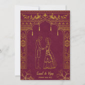 Indiase Hindoe bruiloft Ganesha Kaart (Achterkant)