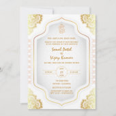 Indiase Hindoe Bruiloft Ganesha Logo Golden Elemen Kaart (Voorkant)