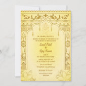 Indiase Hindoe bruiloft Ganesha Royal Golden Kaart (Voorkant)