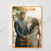 Indiase Hindoe Bruiloft Golden Elements Aangepaste Kaart (Achterkant)