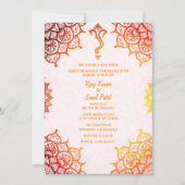 Indiase Hindoe Bruiloft Golden Elements Aangepaste Kaart (Voorkant)