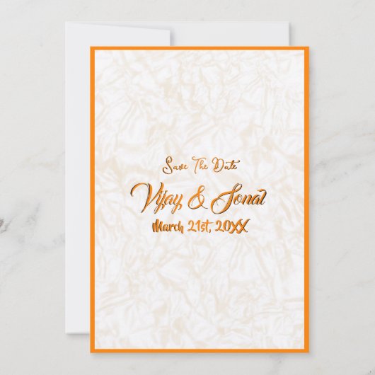 Indiase Hindoe Bruiloft Golden Elements Aangepaste Kaart (Achterkant)