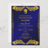 Indiase Hindoe Bruiloft Gouden Elementen Ganesha L Kaart (Voorkant)