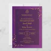 Indiase Hindoe Bruiloft Gouden Elementen Ganesha L Kaart (Voorkant)