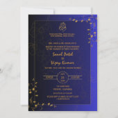 Indiase Hindoe Bruiloft Gouden Elementen Ganesha L Kaart (Voorkant)