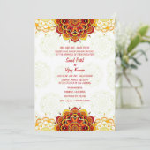 Indiase Hindoe Bruiloft Paar Afbeelding Chakra Des Kaart (Staand voorkant)