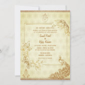Indiase Hindoe Bruiloft Paar Afbeelding Golden Pea Kaart (Voorkant)