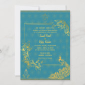 Indiase Hindoe Bruiloft Paar Afbeelding Golden Pea Kaart (Voorkant)